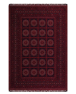 Halıstores - Halıstores Afgan Desenli Bordo Kilim Halı HS 05